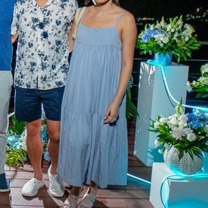 En Saison Blue Maxi Dress Tiered